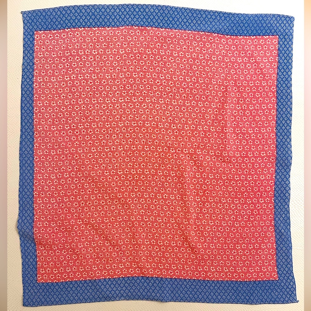 Vintage Japanese rayon scarf 19” square